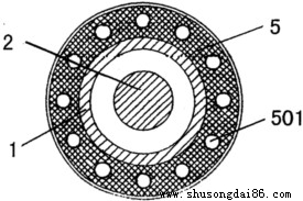 運(yùn)輸帶緩沖托輥截面圖